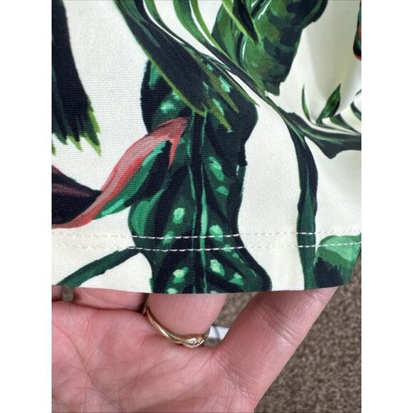 Andie Women's S Waikiki Coverup Swim Dress Stretchy Ivory Palm NWT 9557 - Picture 6 of 16